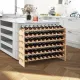 Image 8 for Стеллаж винный Costway Modular Pine деревянный на 60 бутылок