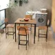Image 6 for Обеденный барный комплект Costway Karen стол и 4 стула лофт коричневый