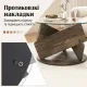 Image 8 for Журнальный столик Costway Geo Base стеклянный круглый 81х48см серый дуб