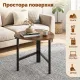 Image 7 for Журнальный столик Costway Tripod Coffee Table треугольный лофт коричневый