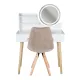 Image 3 for Туалетный столик Jumi Scandi LED + кресло Saida бежевый (кожаные ручки)