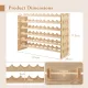 Image 4 for Стеллаж винный Costway Modular Pine деревянный на 60 бутылок