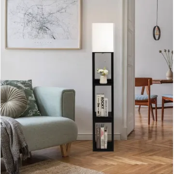 Напольная лампа Costway Alampia торшер-полка с ящиком