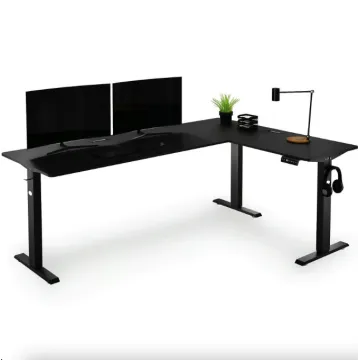Компьютерный угловой стол Di Volio Trani с регулируемой высотой черный