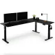 Компьютерный угловой стол Di Volio Trani с регулируемой высотой черный