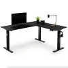 Компьютерный угловой стол Di Volio Montaro с регулируемой высотой черный