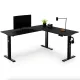 Комп'ютерний кутовий стіл Di Volio Montaro з регульованою висотою чорний