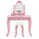 Image 4 for Дитячий туалетний столик Costway Princess з 1 шухлядою та стільцем рожевий