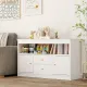 Image 3 for Детский комод Costway Toy Storage Sideboard для игрушек и книг с ящиками и дверцами белый