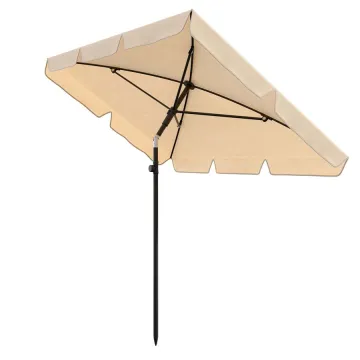 Парасоля садова Di Volio Ankona бежева 200х125см з нахилом та чохлом