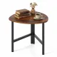 Image 4 for Журнальный столик Costway Tripod Coffee Table треугольный лофт коричневый