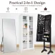 Image 11 for Дзеркало шафа підлогова Costway Diamond для біжутерії чорний
