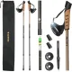 Image 1 for Трекінгові палки Outtec карбонові 3-х секційні 65-135см Anti-shock