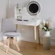 Image 4 for Туалетный столик Jumi Scandi LED + кресло Saida серый