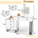 Image 6 for Туалетный столик Costway Vanity с LED подсветкой и 5 ящиками, белый