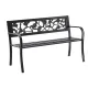 Image 1 for Скамейка для сада Chomik GARDEN LINE ROSE стальная с декоративной спинкой