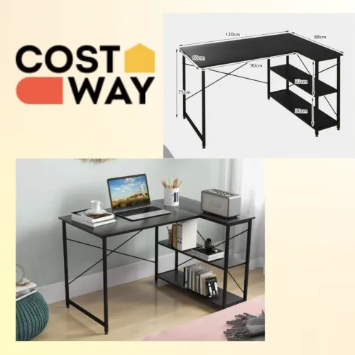 Надширока стільниця та 2-ярусна полиця