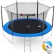 Image 1 for Батут Hop-Sport 10ft (305см) синий с внутренней сеткой