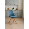 Стул Saida Jumi в скандинавском стиле с деревянными ножками аквамарин