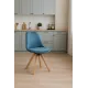 Стул Saida Jumi в скандинавском стиле с деревянными ножками аквамарин