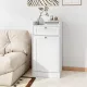 Image 9 for Тумба для ванної Costway Tilt-Out Laundry Cabinet з відкидним кошиком для білизни та шухлядою білий