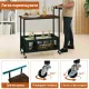 Image 8 for Сервировочный столик-тележка Costway BarCart Roll на колесах 2-ярусный коричневый