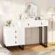 Image 2 for Туалетный столик Costway Vanity с LED подсветкой и 5 ящиками, белый