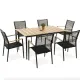 Image 2 for Комплект садових меблів Di Volio Breno 6+1 чорний/бежевий