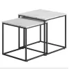 Комплект журнальных столиков Leobert Nika квадратный мрамор