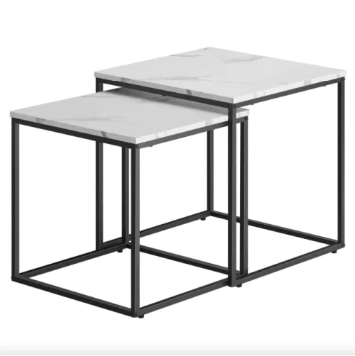 Комплект журнальных столиков Leobert Nika квадратный мрамор