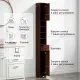 Image 6 for Шкаф-пенал в ванную Costway Slim Tower узкий с ящиком темно коричневый