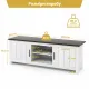 Image 5 for Тумба под телевизор Costway Farmhouse TV Console 65 с дверцами и открытыми полками белая