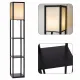 Image 2 for Стеллаж-торшер Costway Lumina Classic Shade 160 с тканевым абажуром на 3 полки лофт, черный