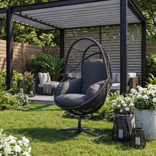 Крісло-кокон із техноратану - виглядає дорого, служить довго