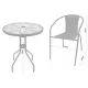 Image 13 for Садовая мебель Chomik BISTRO стол и 2 стулья серый