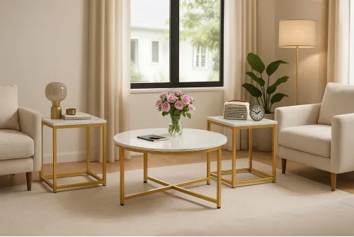 Комплект журнальных столиков Costway Lumen 3 штуки