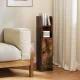 Image 5 for Пенал-шафа для ванни Costway SlimBath Cabinet підлогова з полицями та дверцятами коричневий