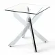 Image 6 for Журнальный столик Costway X-Base Silver стеклянный квадратный серебристый