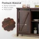 Image 9 for Кухонний комод-буфет Costway Sideboard з амбарними розсувними дверцятами лофт рустик