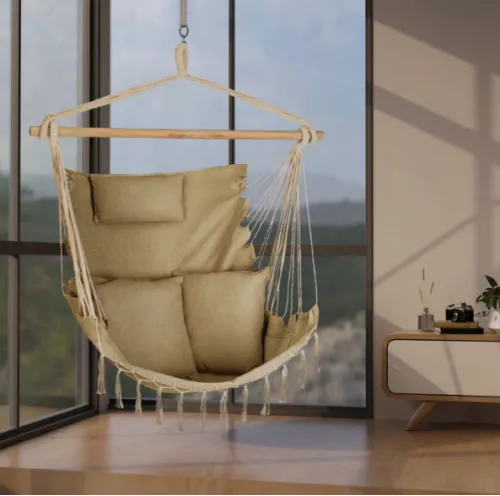 Бразильское кресло - гамак Outtec Boho Sois XXL бежевый