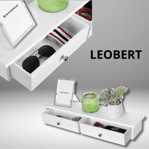 Настенные полки с выдвижными ящиками