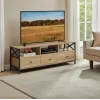 Тумба під телевізор Leobert Kamila в стилі Loft з 3 шухлядами натуральний
