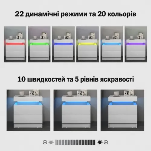 Тумба с LED-подсветкой для упорядоченного пространства и уютных вечеров