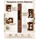 Image 7 for Шкаф-пенал в ванную Costway Slim Tower узкий с полками коричневый